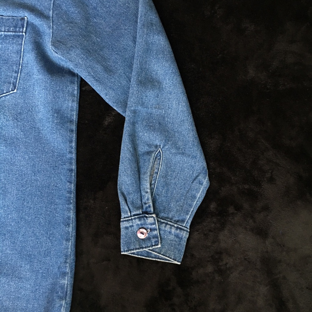 Vibrant m.i.u. Denim Dress | Extended Long Sleeve - Picture 6 of 14